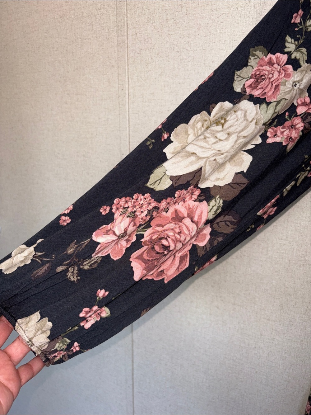 Torrid Super Soft Floral Long Sleeve Jersey Babydoll Dress Sz 1 Cottagecore - Picture 7 of 15